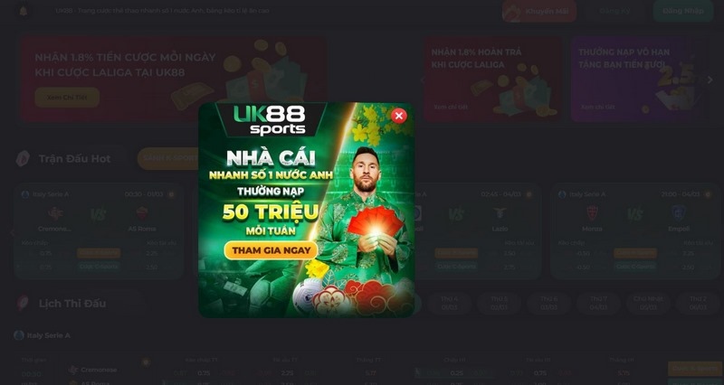 khuyến mãi nạp hàng tuần tại uk88